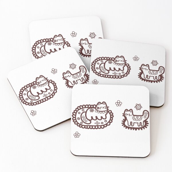 Item preview, KittyKat -  Fluffy Kittens on Cozy Cat Mats designed and sold by KittyKatCats.