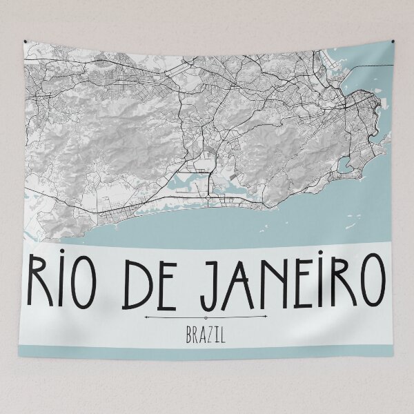 Item preview, Rio de Janeiro City Map designed and sold by TravelWish.