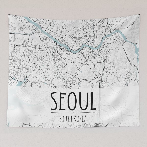 Item preview, Mapa de la ciudad de Seúl designed and sold by TravelWish.