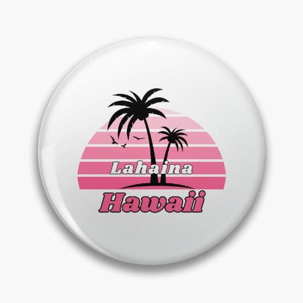 Item preview, Retro Cool Lahaina Beach Hawaii Palm Tree at Sunset Souvenirs designed and sold by karmdaf.