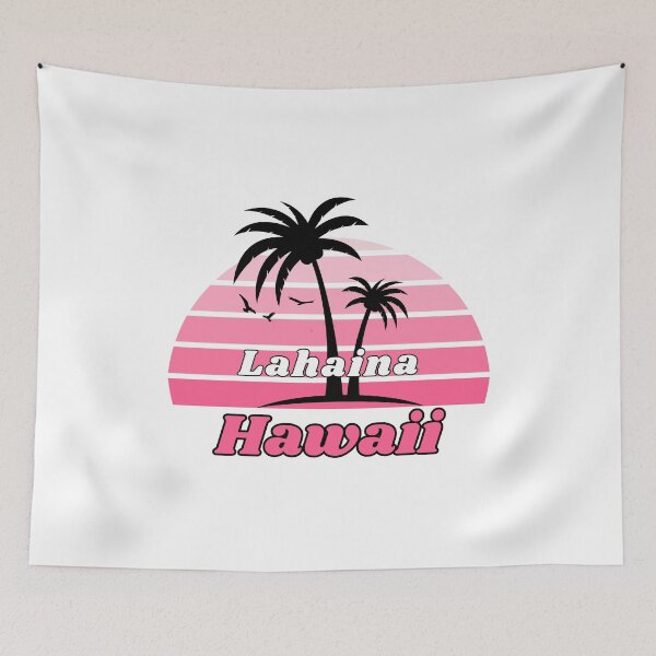 Item preview, Retro Cool Lahaina Beach Hawaii Palm Tree at Sunset Souvenirs designed and sold by karmdaf.