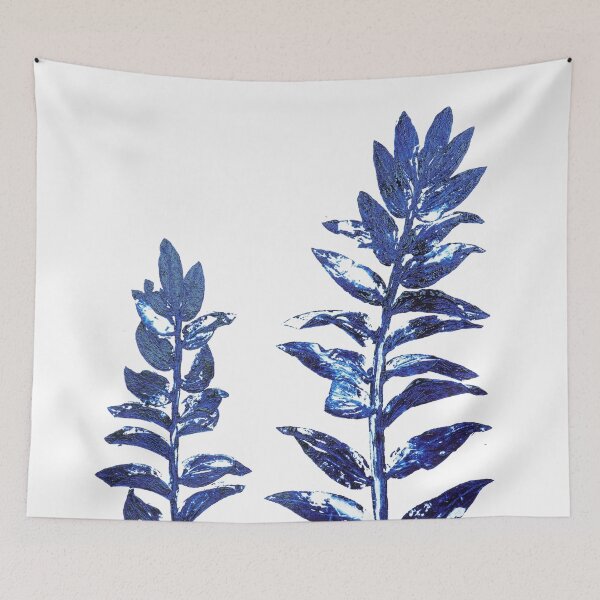 Item preview, 2 navy blue branches leafs arts  designed and sold by ColorandColor.