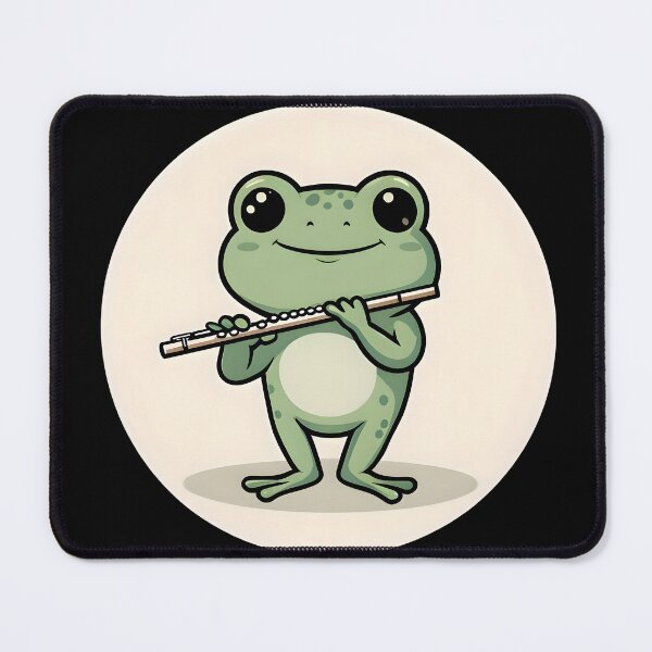 Item preview, A Cute Flutist Frog designed and sold by DWorriBHappi.