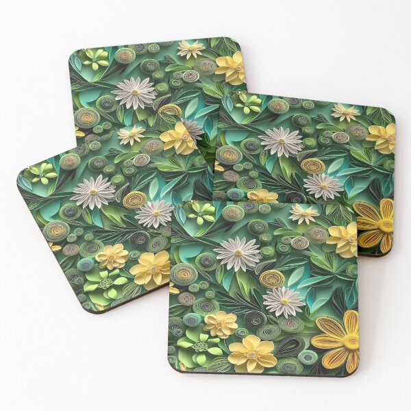 Item preview, Green Paper Floral designed and sold by PrintsByFrank.