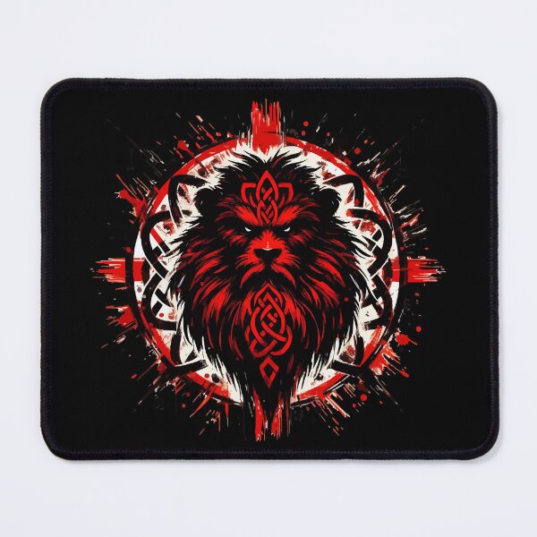 Item preview, Bear Viking Norse Mythology Black Red Celtic Knotwork designed and sold by TomFrontierArt.