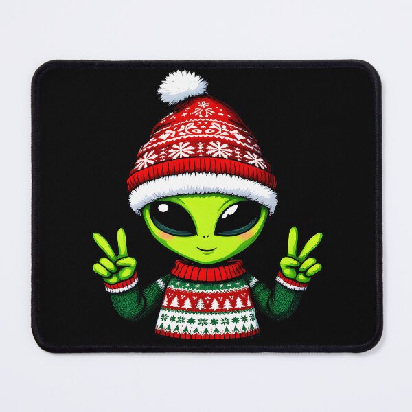 Artikelvorschau, Hässlicher Weihnachtspullover mit Alien-Motiv entworfen und verkauft von AlphaTeez.