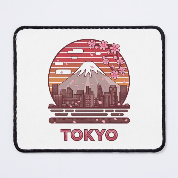 Item preview, Tokyo Cityscape with Mount Fuji and Cherry Blossoms at Sunset designed and sold by TEE2SCOUT.