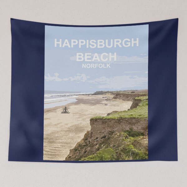 Item preview, Happisburgh Beach Norfolk Travel poster Cromer designed and sold by BarbaraGlebska.