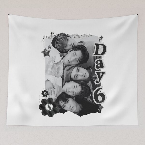 Item preview, DAY6 K-pop Group Black & White Collage Art designed and sold by AJUNICE STUDIO.