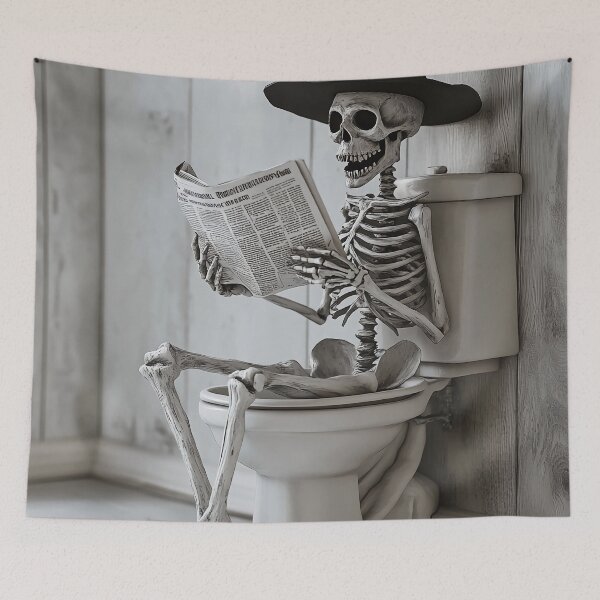 Item preview, Skeleton witch in the toilet designed and sold by haroulita.
