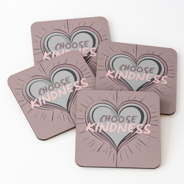 Item preview, Choose kindness: Pink and grey heart design  designed and sold by Stefrait-7.