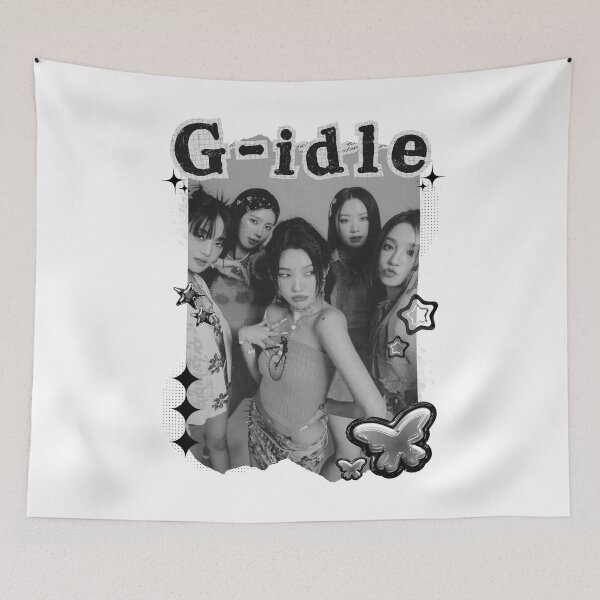 Item preview, Dynamic Black and White Collage of (G)I-DLE designed and sold by AJUNICE STUDIO.