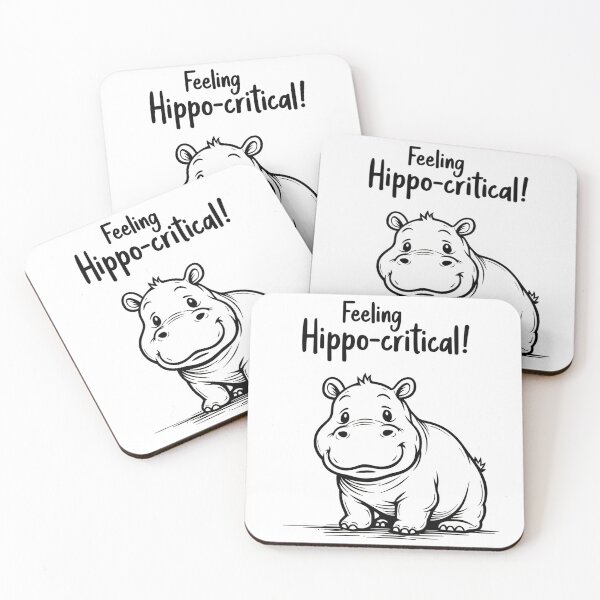 Item preview, Feeling Hippo-critical: Funny Moo Deng Cartoon designed and sold by PosiPrints.