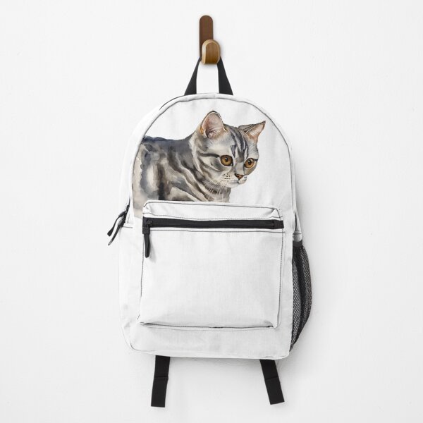 Item preview, A delicate watercolor painting of a grey cat designed and sold by kojinho.