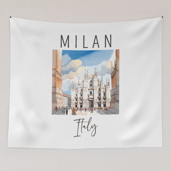 Item preview, A Watercolor Design of Milan - Italy  designed and sold by Sketch-Shack.
