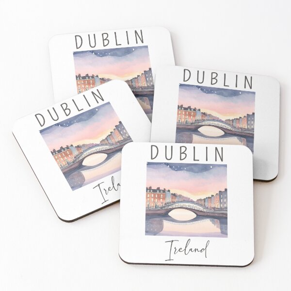 Item preview, A Watercolor Design of Dublin - Ireland  designed and sold by Sketch-Shack.