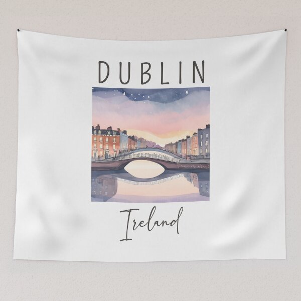 Item preview, A Watercolor Design of Dublin - Ireland  designed and sold by Sketch-Shack.