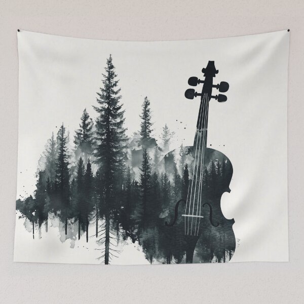 Item preview, A violin entwined with trees, symbolizing nature’s harmony. designed and sold by gut2000.