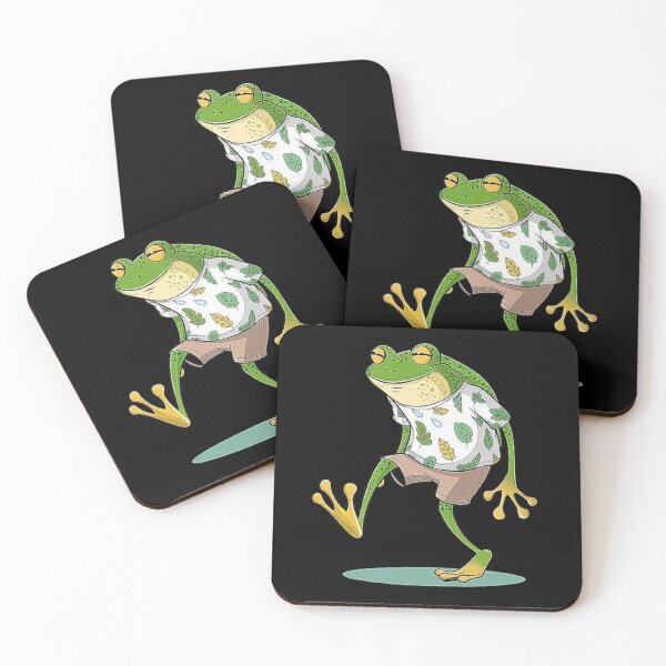 Item preview, Hipster Frog with Tropical Shirt Cartoon Design,For Frogs Lovers designed and sold by love3617.