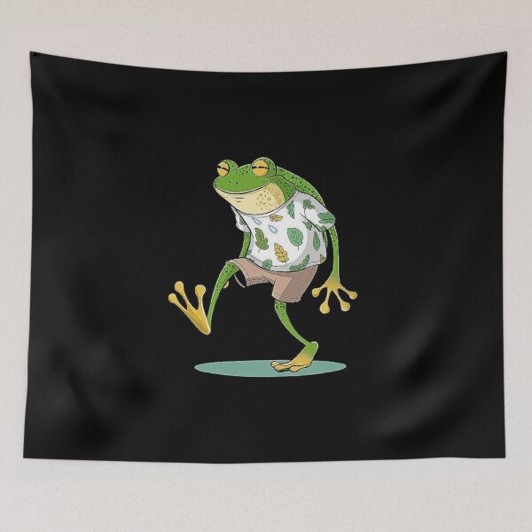 Item preview, Hipster Frog with Tropical Shirt Cartoon Design,For Frogs Lovers designed and sold by love3617.