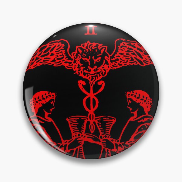 Item preview, F/F Two of Cups Tarot in red Lesbian LGBTQ+ designed and sold by winterwinter.