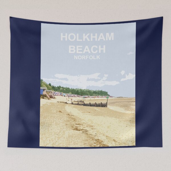 Item preview, Holkham Beach Norfolk Travel poster Cromer designed and sold by BarbaraGlebska.