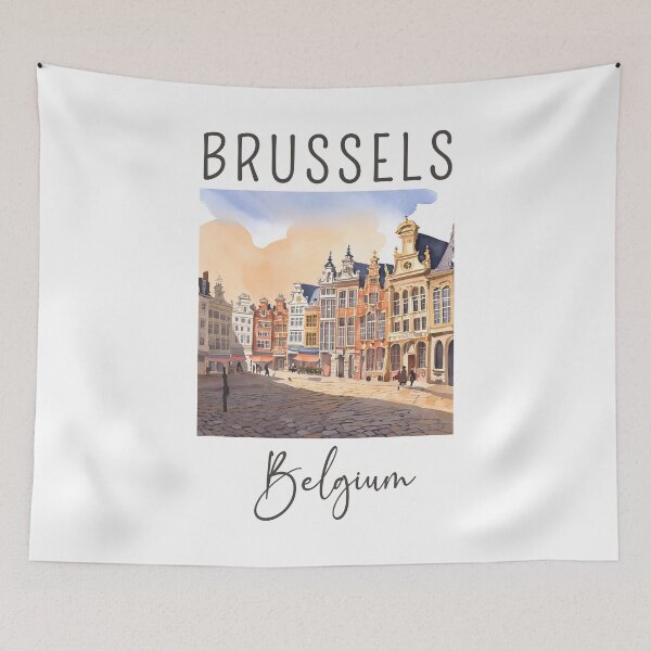 Item preview, A Watercolor Design of Brussels - Belgium  designed and sold by Sketch-Shack.