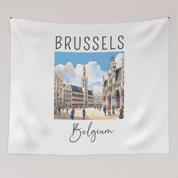 Item preview, A Watercolor Design of Brussels - Belgium  designed and sold by Sketch-Shack.