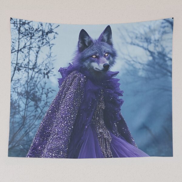 Item preview, Wolf wearing purple clothes designed and sold by haroulita.