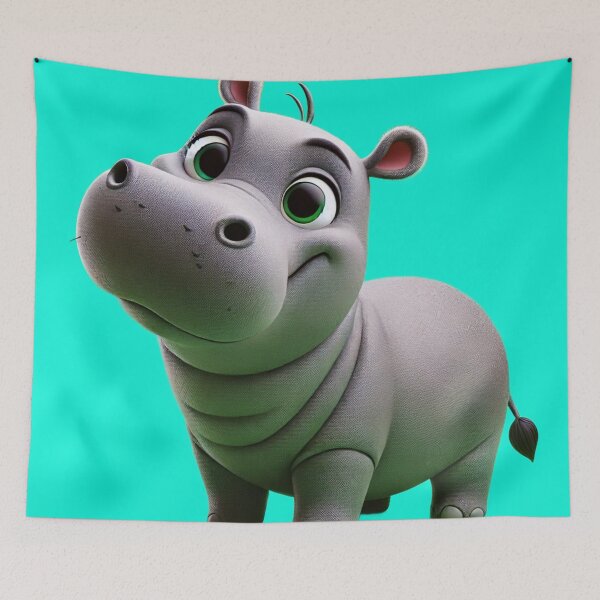 Item preview, The Happiest Hippo on the Block: Disney-Style Cuteness Overload! ?✨ designed and sold by aunins7.