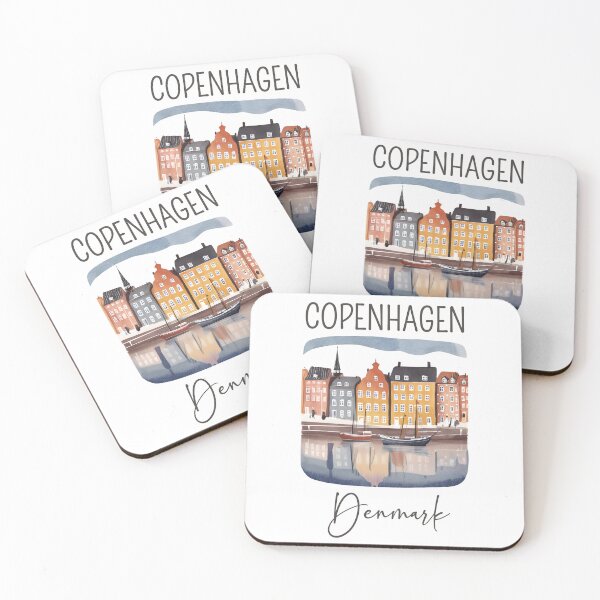 Item preview, A Watercolor Design of Copenhagen - Denmark  designed and sold by Sketch-Shack.
