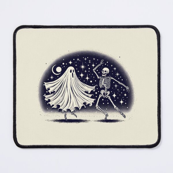 Item preview, Vintage White Ghost with Dancing Skeleton designed and sold by GhostDigger.