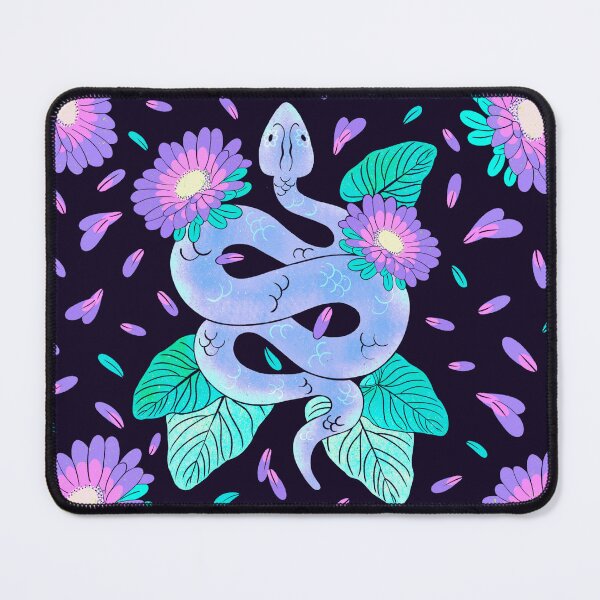Item preview, Floral Snake Medicine Purple and Teal Pattern designed and sold by Guided by Light Art.