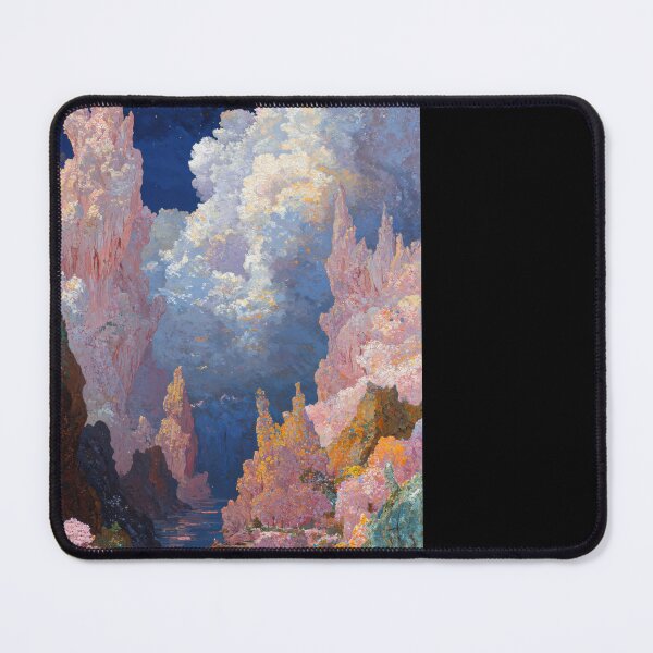 Item preview, Mystical Moonlit Landscape with Vibrant Blossoms and Majestic Cliffs designed and sold by regnumsaturni.