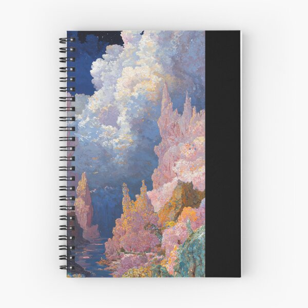 Item preview, Mystical Moonlit Landscape with Vibrant Blossoms and Majestic Cliffs designed and sold by regnumsaturni.