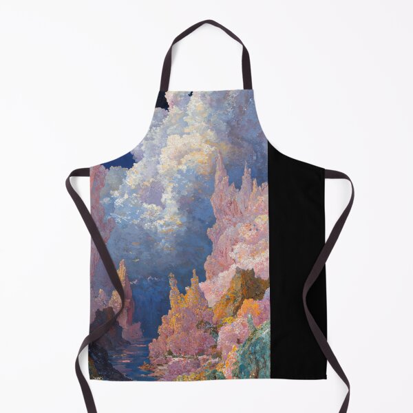 Item preview, Mystical Moonlit Landscape with Vibrant Blossoms and Majestic Cliffs designed and sold by regnumsaturni.