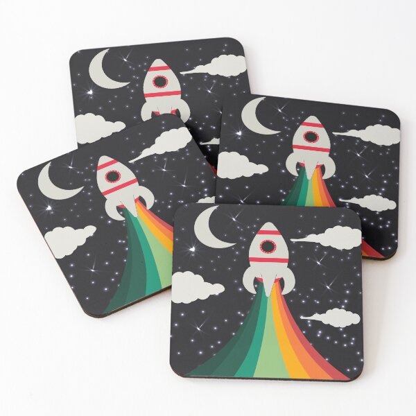 Item preview, Space rocket against the black sky designed and sold by Zhanna Lenivaya.