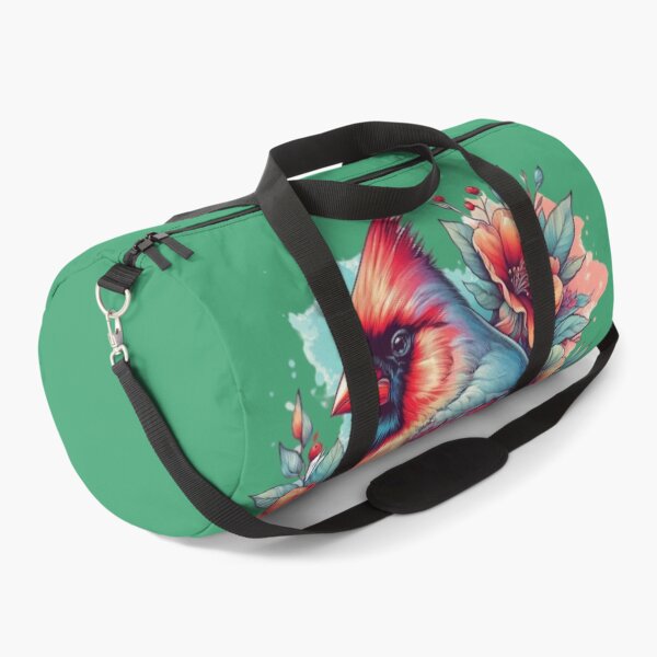 Item preview, A beautiful red cardinal bird with various colorful leaves and flowers in the background designed and sold by Marcoshop10.