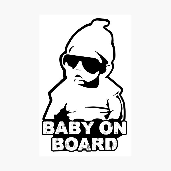 Hangover Baby On Board Photographic Print for Sale by SkillfulCrate