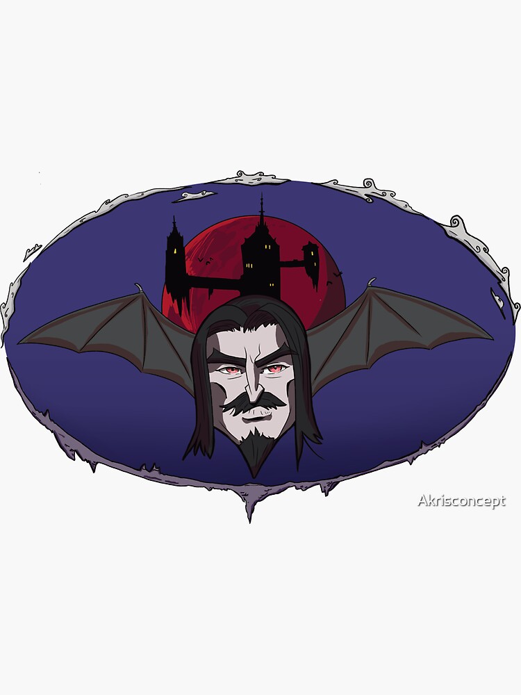 Thumbnail 3 of 3, Sticker, Dracula Castlevania designed and sold by Akrisconcept.