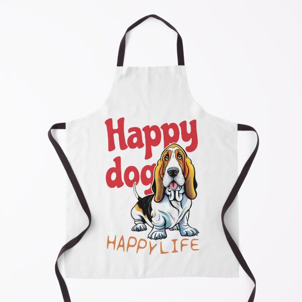 Item preview, Happy Dog, Happy Life: A Basset Hound's Crimson Joy designed and sold by SplashTastic.