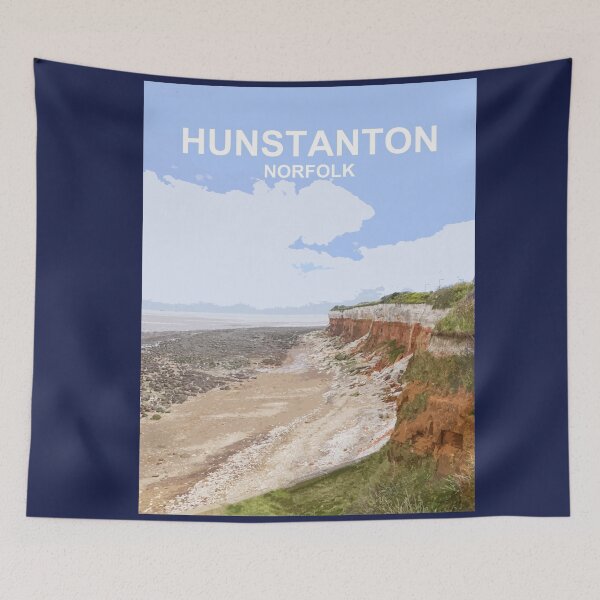 Item preview, Hunstanton Norfolk Travel poster East Anglia designed and sold by BarbaraGlebska.
