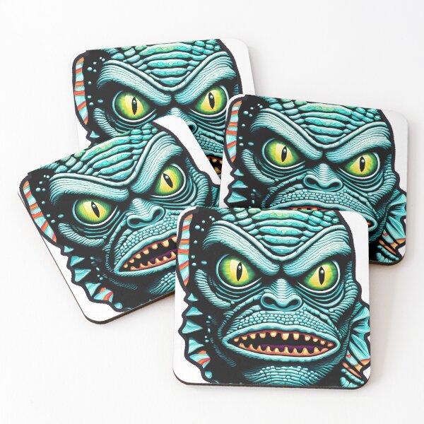 Item preview, Creature of Black Lagoon Face Psychedelic Prismatic Colors 2 designed and sold by webjmf.