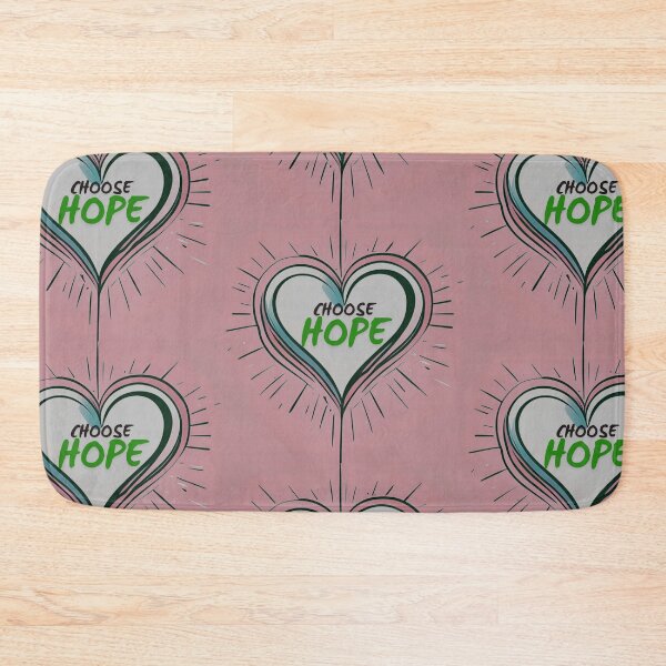 Item preview, Choose Hope: Pink and grey Heart design designed and sold by Stefrait-7.