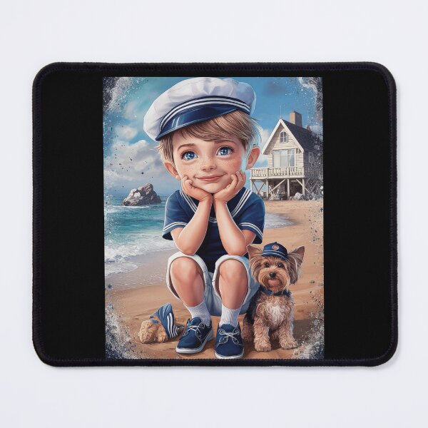 Item preview, Adventurous Beach Day with Best Friend – Sailor Boy and Dog designed and sold by love3617.