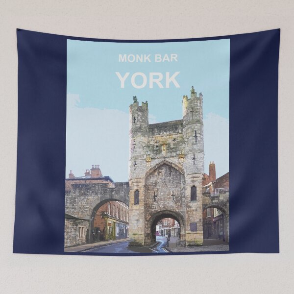 Item preview, Monk Bar York  Yorkshire Travel location poster designed and sold by BarbaraGlebska.