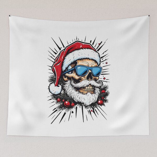 Item preview, Santa Skull: Christmas Meets Dark Aesthetic Design designed and sold by Colorful-Garden.