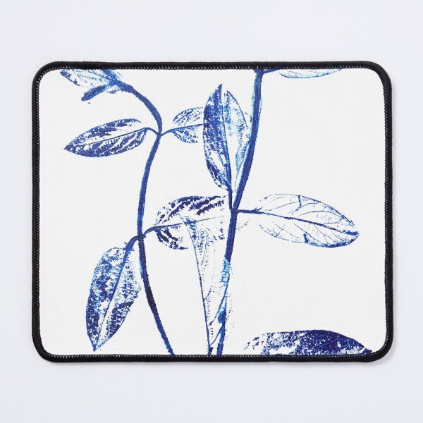 Item preview, 2 navy blue honey suckle leaves designed and sold by ColorandColor.