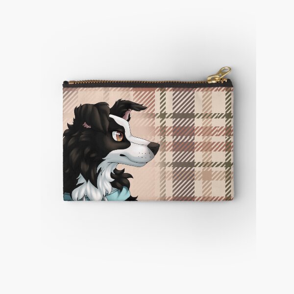 Item preview, Black Border Collie 2.0 with Tartan / Plaid designed and sold by Bamsdrawz.