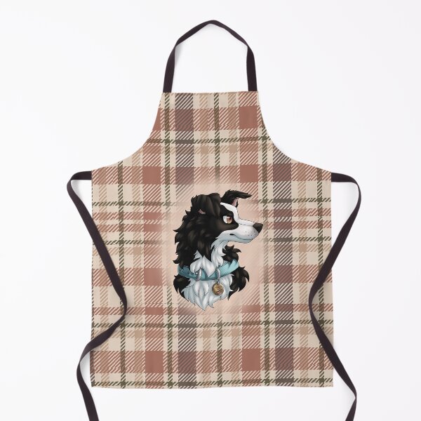 Item preview, Black Border Collie 2.0 with Tartan / Plaid designed and sold by Bamsdrawz.